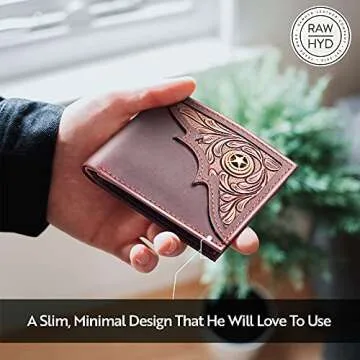 RAW HYD Men's Bifold Wallet - RFID Protection & Style