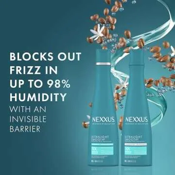 Nexxus Ultralight Weightless Shampoo & Conditioner for Dry, Frizzy Hair - Smooth Treatment to Block Out Frizz, 13.5 oz (Pack of 2)