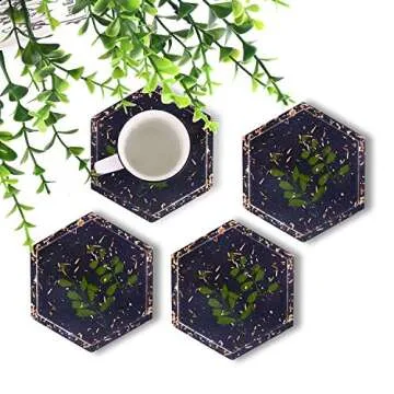 LET'S RESIN Silicone Coaster Molds for Resin,Hexagon Silicone Molds,Epoxy Resin Coaster Molds for Making Coasters, Bow Mat, Jewelry Holder