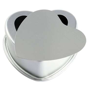 LepoHome Heart Shaped Cake Pan Set for Weddings and Parties