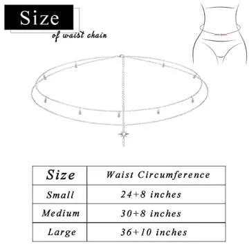 Wriidy Layered Beads Waist Chain Silver Sun Belly Chain Bikini Body Chains Women Adjustable Beach Waist Jewelry Accessories
