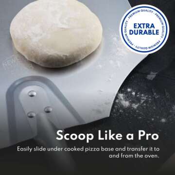 New Star Foodservice 50196 Aluminum Pizza Peel for Effortless Baking