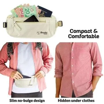 Boxiki Travel Money Belt - Secure & Comfortable Accessory