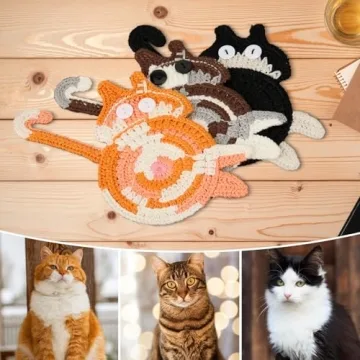 Cute Cat Coasters - 3PCS Gift Set for Cat Lovers