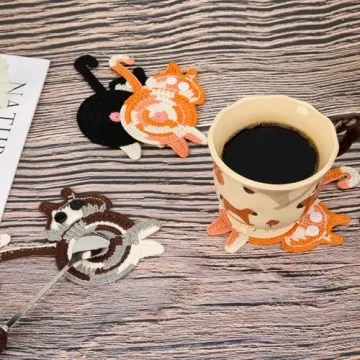 Cute Cat Coasters - 3PCS Gift Set for Cat Lovers