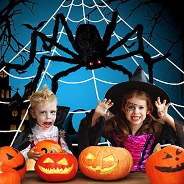 Giant Halloween Spider Web Decoration Set for Spooky Parties