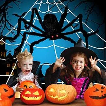 Giant Halloween Spider Web Decoration Set for Spooky Parties