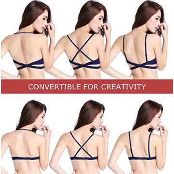 Nature Women's Essentials Deep U Multi-Way Push Up Convertible Plunge Bra – The Ultimate Versatile...
