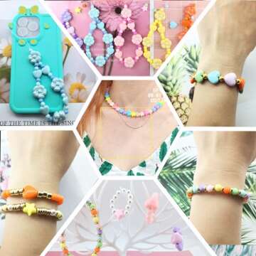 720Pcs Candy Color Acrylic Heart Beads Star And Round Beads, Colorful Assorted Plastic Pastel Circle Shape Cute Loose Beads Bulk for Bracelets Jewelry Making DIY Crafts Necklace