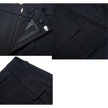 Marycrafts Women's Work Ankle Dress Pants Trousers Slacks (10, Black)