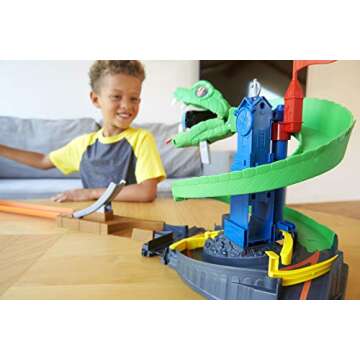 Hot Wheels City Cobra Crush Play Set - Epic Car Stunt Adventure for Kids 4-8 Years