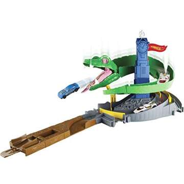 Hot Wheels Cobra Crush Play Set: Race, Stunt, Connect