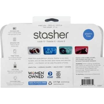 Stasher Silicone Reusable Snack Storage Bag - Eco-Friendly 12 Oz