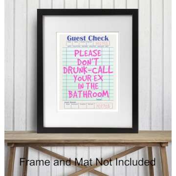 Preppy Bathroom Wall Art for Women - Trendy Decor