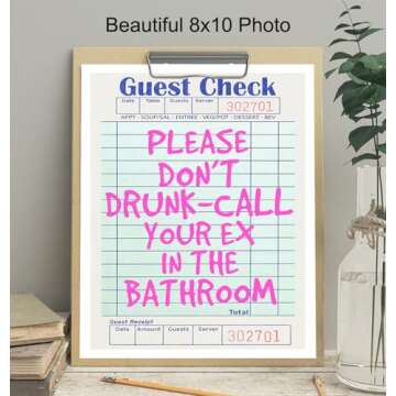 Preppy Bathroom Wall Art for Women - Trendy Decor