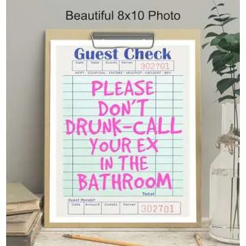 Preppy Bathroom Wall Art for Women - Trendy Decor