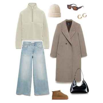 LASLULU Women's Sherpa Half Zip Pullover - Cozy & Trendy