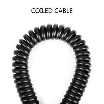 UCEC Mini HDMI to HDMI Cable Coiled Right-Angle Adapter
