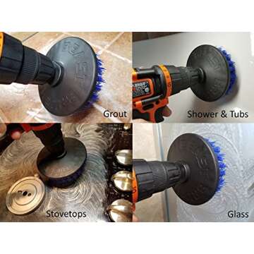 Medium 5" Drill Brush Attachment for Effortless Cleaning