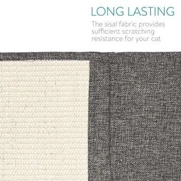 Navaris Cat Scratch Mat - Sisal Furniture Protector for Cats