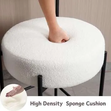 Shunzhi Modern Sherpa Bar Stools Set of 2 – Comfort & Style