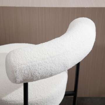 Shunzhi Modern Sherpa Bar Stools Set of 2 – Comfort & Style