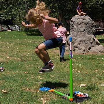 Blast Pad Classic Rocket Launcher - Kid and Air Powered Fun - Shoots Rocket to Over 200 Feet - Super...