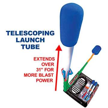 Blast Pad Classic Rocket Launcher - Kid and Air Powered Fun - Shoots Rocket to Over 200 Feet - Super Durable Rockets and Stomp Pad Command Center - Top Outdoor Toy for Boys and Girls 3+ Years and Up