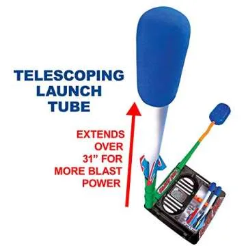 Blast Pad Classic Rocket Launcher - Kid and Air Powered Fun - Shoots Rocket to Over 200 Feet - Super Durable Rockets and Stomp Pad Command Center - Top Outdoor Toy for Boys and Girls 3+ Years and Up