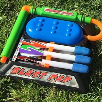 Blast Pad Classic Rocket Launcher - Kid and Air Powered Fun - Shoots Rocket to Over 200 Feet - Super Durable Rockets and Stomp Pad Command Center - Top Outdoor Toy for Boys and Girls 3+ Years and Up