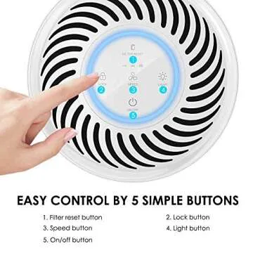 GBlife HEPA Air Purifier: Silent Home Air Cleaner