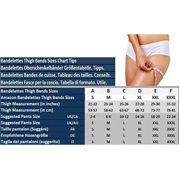 Bandelettes Original Patented Elastic Anti-Chafing Thigh Bands *Prevent Thigh Chafing* - Beige Onyx Size C