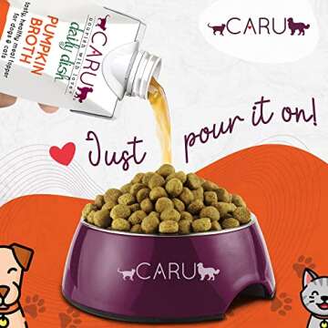 CARU - Daily Dish Pumpkin Broth Meal Topper for Dogs & Cats - Savory Pour-Over Broth - 1.1 lbs.