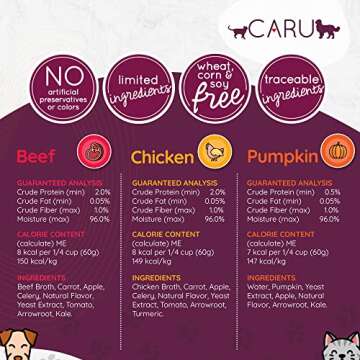 CARU - Daily Dish Pumpkin Broth Meal Topper for Dogs & Cats - Savory Pour-Over Broth - 1.1 lbs.