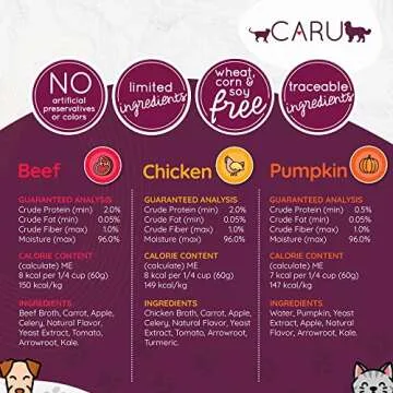 CARU - Daily Dish Pumpkin Broth Meal Topper for Dogs & Cats - Savory Pour-Over Broth - 1.1 lbs.