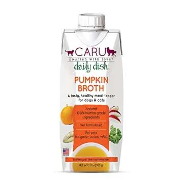 CARU - Daily Dish Pumpkin Broth Meal Topper for Dogs & Cats - Savory Pour-Over Broth - 1.1 lbs.