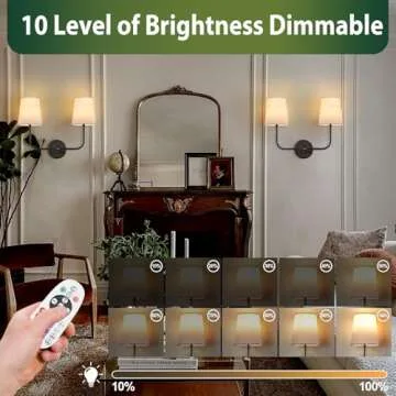 Battery Rechargeable Dimmable Wall Sconce for All Rooms