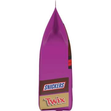 SNICKERS, M&M'S, TWIX, MILKY WAY & 3 MUSKETEERS Assorted Milk Chocolate Bulk Candy Variety Pack, 77.63 oz Bag
