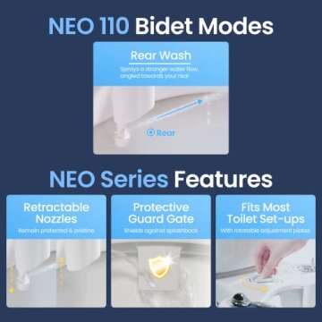 LUXE Bidet NEO 110 Bidet Attachment for Toilet