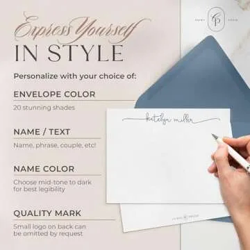 Curio Press Personalized Note Cards with Envelopes