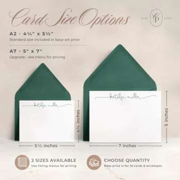 Curio Press Personalized Note Cards with Envelopes
