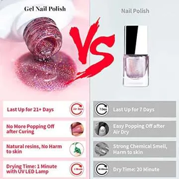 RARJSM Holographic Black Nail Polish for Festive Designs