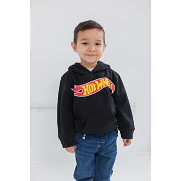 Hot Wheels Toddler Boys Fleece Pullover Hoodie 5T