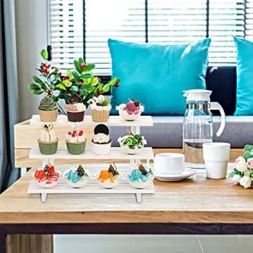 Shop ELLDOO 3-Tier Wooden Display Riser for jewelry