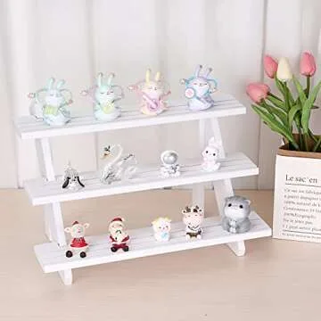 Shop ELLDOO 3-Tier Wooden Display Riser for jewelry