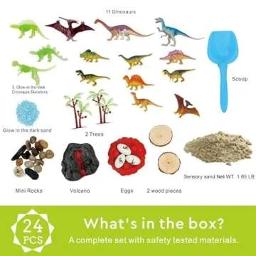 Carolart Dinosaur Sensory Bin for Kids - Education & Fun