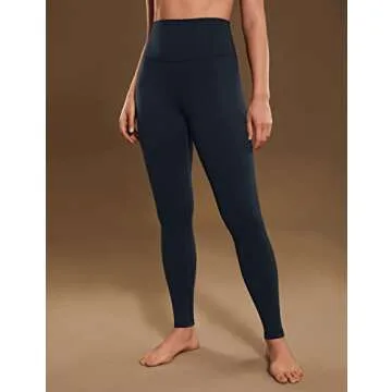 CRZ YOGA Air Feeling High Waisted Leggings for Women 25'' - Warm Thick Workout Buttery Soft Yoga Pan...