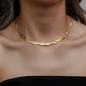 Elegant Double Layered Herringbone Necklace for Women