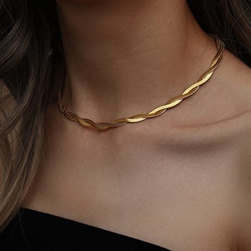 Elegant Double Layered Herringbone Necklace for Women