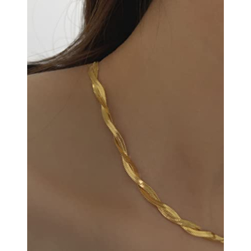 Elegant Double Layered Herringbone Necklace for Women